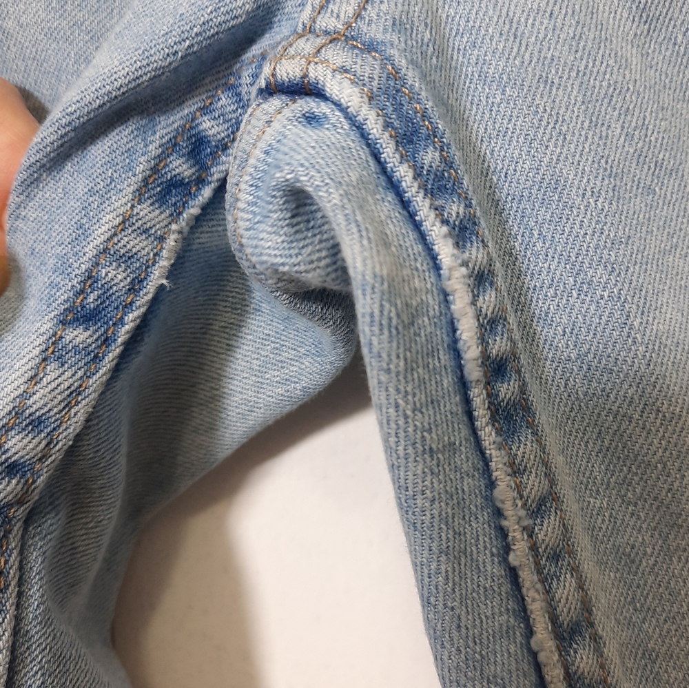 EVERLANE ANKLE HIGH WAIST STRAIGHT JEANS BLUE DENIM STRETCH - Picture 8 of 8